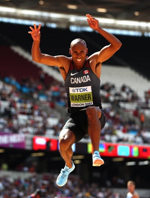 Damian Warner poster with hanger
