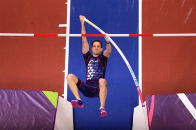 Renaud Lavillenie poster with hanger