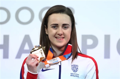 Laura Muir poster with hanger