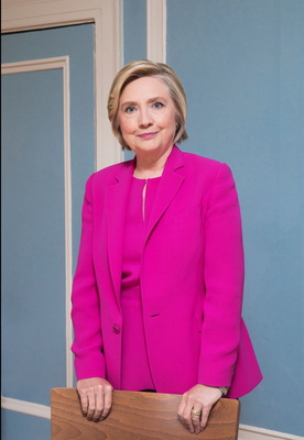 Hillary Clinton poster with hanger
