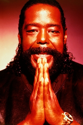Barry White poster with hanger