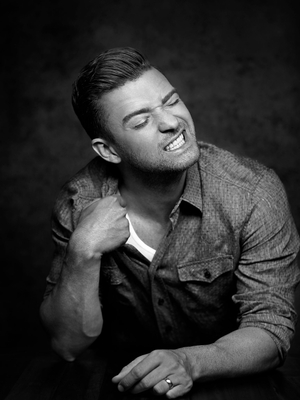 Poster Justin Timberlake – face b&w