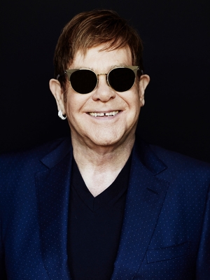 Elton John poster with hanger