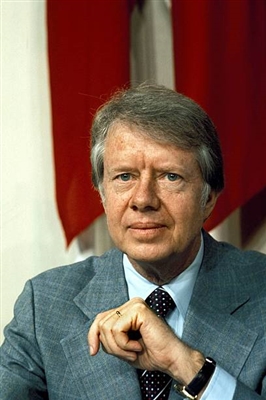 Jimmy Carter poster with hanger