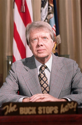 Jimmy Carter poster with hanger