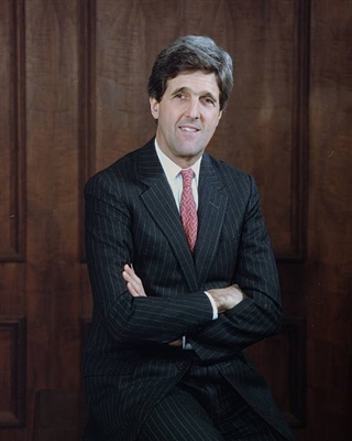 John Kerry poster with hanger