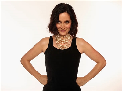 Carrie-Anne Moss poster with hanger