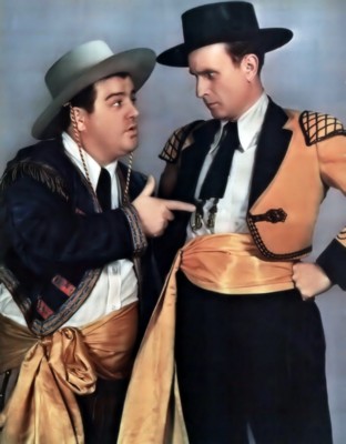Abbott and Costello poster with hanger