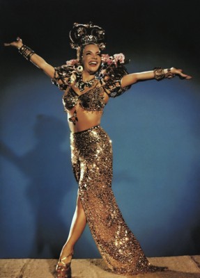 Carmen Miranda poster with hanger