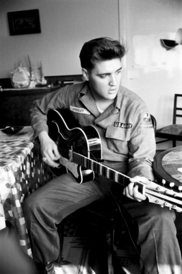 Elvis Presley wooden framed poster