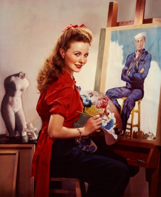 Jeanne Crain poster with hanger
