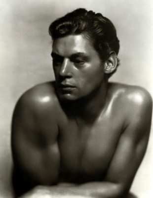 Johnny Weissmuller poster with hanger