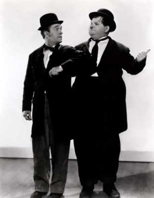 Laurel & Hardy poster with hanger
