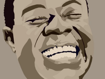 Louis Armstrong wood print