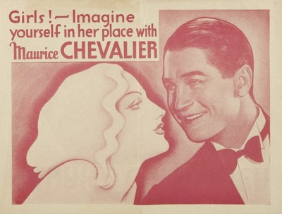 Maurice Chevalier poster with hanger