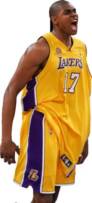 Andrew Bynum poster with hanger
