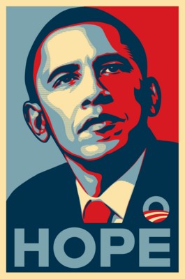 Obama metal framed poster