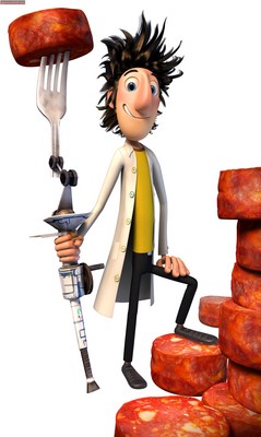 Cloudy With A Chance Of Meatballs poster with hanger