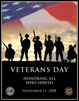 Veterans Day metal framed poster