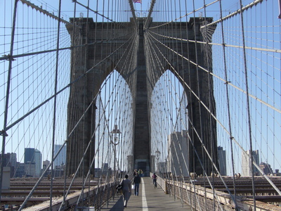 Brooklyn Bridge poster with hanger