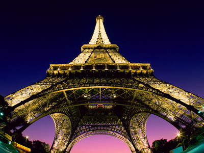Eiffel Tower metal framed poster