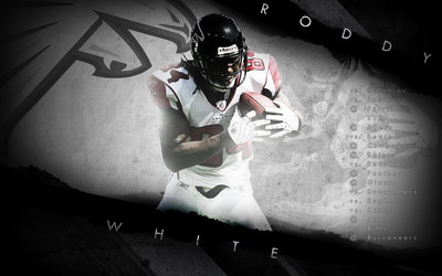 Roddy White poster with hanger