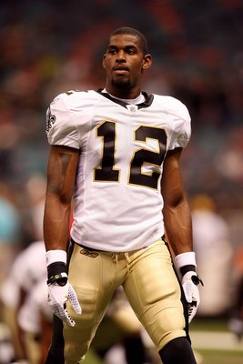 Marques Colston metal framed poster