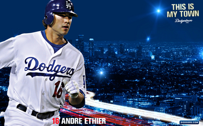 Andre Ethier poster with hanger