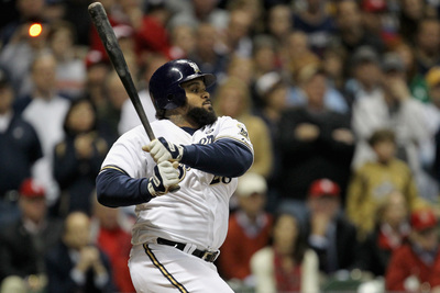 Prince Fielder poster with hanger