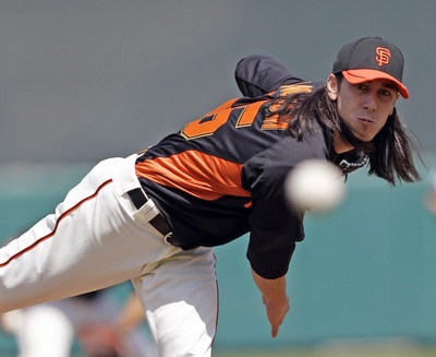 Tim Lincecum poster with hanger
