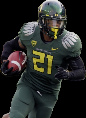 LaMichael James poster with hanger