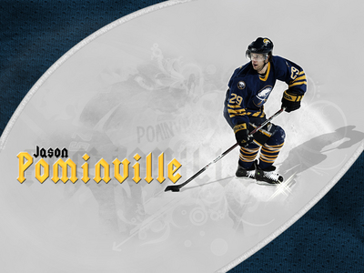 Jason Pominville poster with hanger