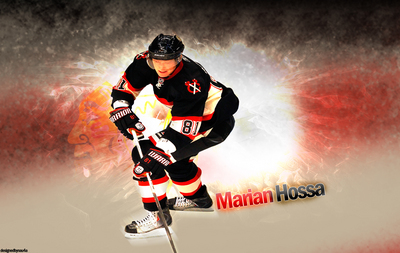 Marian Hossa poster with hanger
