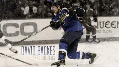 David Backes poster with hanger