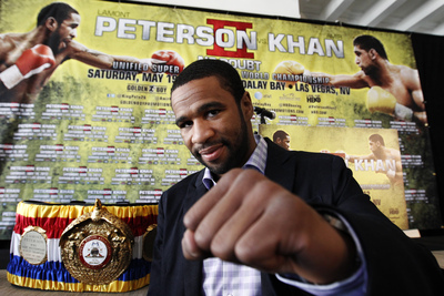 Lamont Peterson poster with hanger