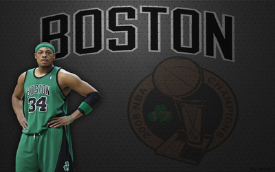Boston Celtics poster with hanger