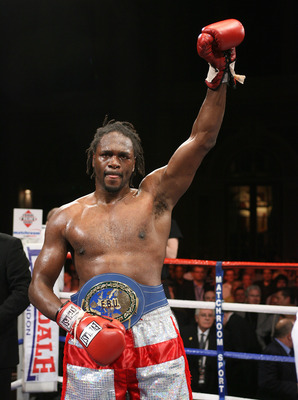 Audley Harrison poster with hanger