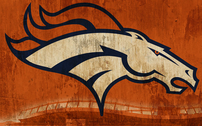 Denver Broncos metal framed poster