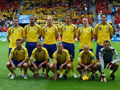 Sweden National Football Team wooden framed poster
