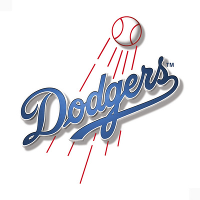 Los Angeles Dodgers poster with hanger