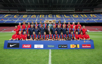 Fc Barcelona poster with hanger