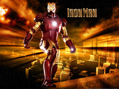 Iron Man poster with hanger