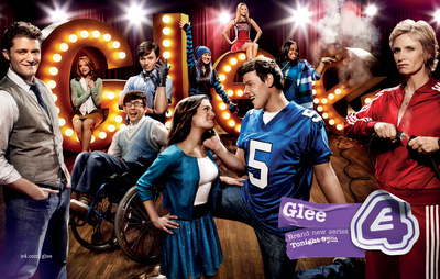 Glee Cast wooden framed poster