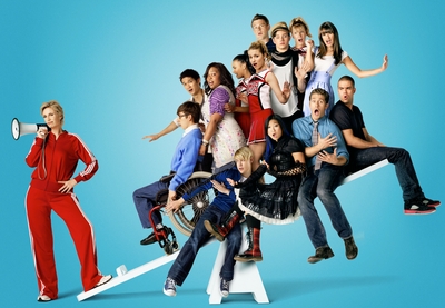 Glee Cast wood print