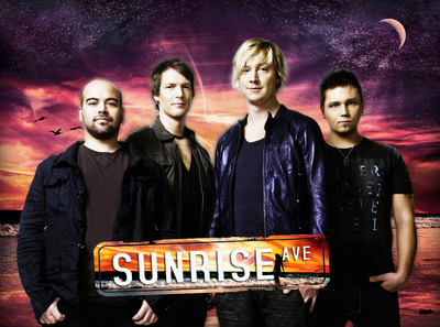 Sunrise Avenue poster with hanger