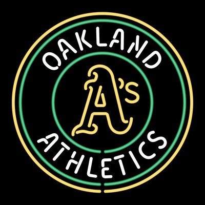 Oakland Athletics poster with hanger