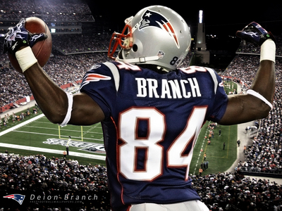 Deion Branch poster with hanger