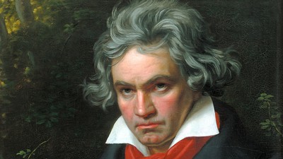 Ludwig Van Beethoven poster with hanger