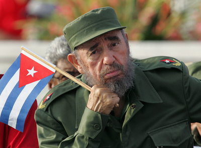 Fidel Castro wood print
