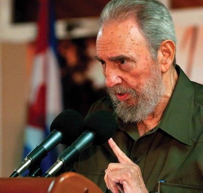 Fidel Castro poster with hanger